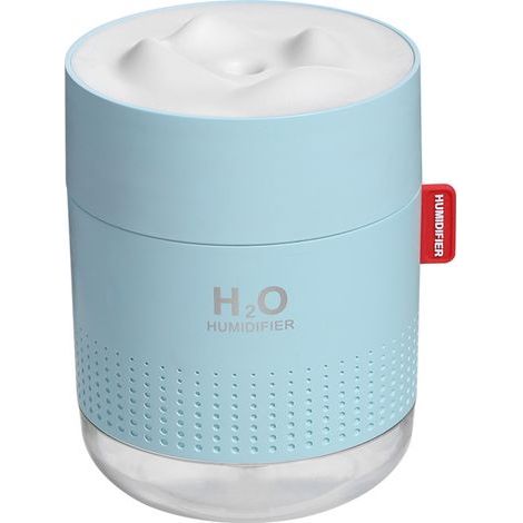 Humidificateur d'air portable USB pour la maison, la chambre, le bureau, la voiture, 500 ml, bleu