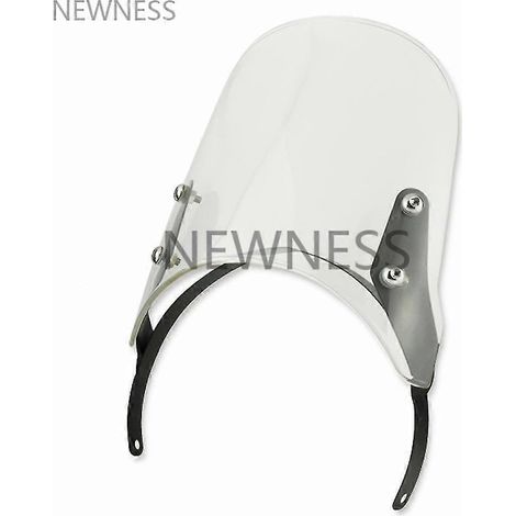 Pare-brise de moto 7,5" avec carénage compact, déflecteur de vent et visière d'instrumentation pour modèles Royal Enfield Classic 500 cm3 - Transparent