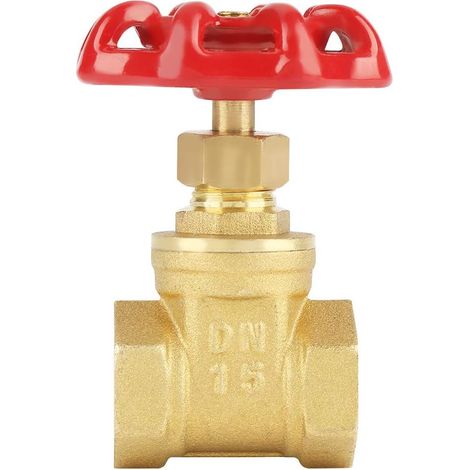 DN15 G1/2 Vanne en Laiton BSPP Vanne Rotative à Clapet 232PSI/PN16  pour Gaz de Pétrole avec Poignée Rouge