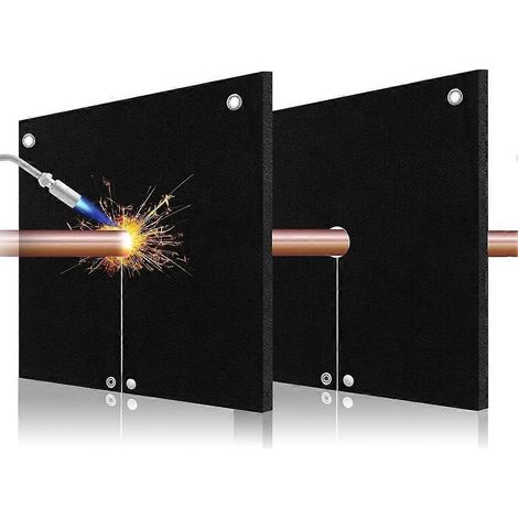 Couverture de soudage ignifugée pour outils CVC, lot de 2, écran thermique de 5 mm pour le soudage au chalumeau - JBMEDIA (1/4)