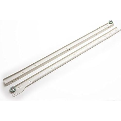 One Stop DIY Lot de 5 paires de glissières de tiroir en métal à fermeture automatique Crème 500 mm