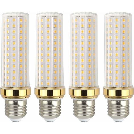 Ampoule LED E27 20W, lumière blanche chaude 3000K, 2000 lumens, équivalent à une ampoule halogène E27 de 150W, non dimmable, convient aux plafonniers de studio/garage, paquet de 4 (1/5)