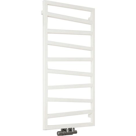 Scaldasalviette acqua calda bianco di 1310mm di altezza e 500mm di larghezza - 490 Watt - ZIG1310/500KGZXB (1/5)