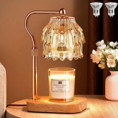 Une lampe à faire fondre les bougies avec fonction minuterie et hauteur réglable (convient aux bougies en pot), un cadeau pour les femmes. (1/5)