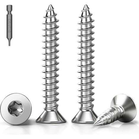 100 pièces Vis à tête fraisée Torx M3x20mm Acier inoxydable A2 V2A (1/5)