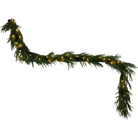 Décoration Noël rotin 180cm lampe style2 (1/5)