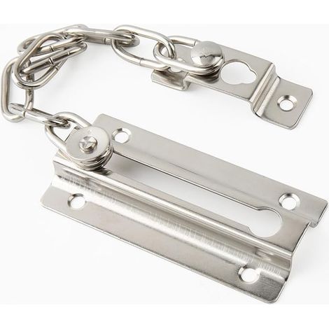 Door Chain Lock, Heavy Duty Door Latch for Interior Door, Child Lock, Extra Privacy and Security for Home (Silver) (1/4)