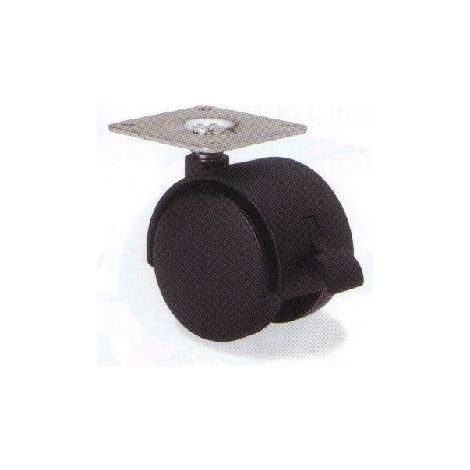 RUEDAS ALEX rueda giratora placa freno 10dkf50 poliamix negro