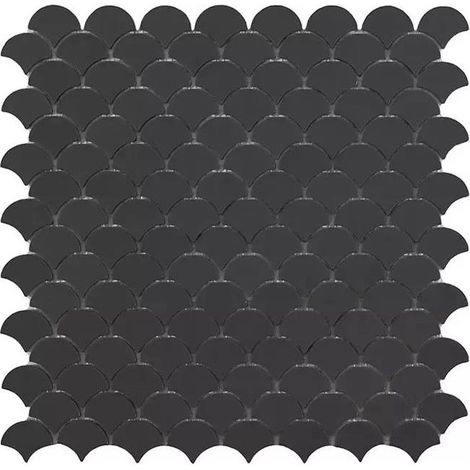 Mosaïque pâte de verre SOUL écaille 3.6x2.9cm - Mosaïque Écaille 3.6x2.9 cm Gris foncé Mat - - Mosaïque Écaille 3.6x2.9 cm Gris foncé Ma - Mosaïque