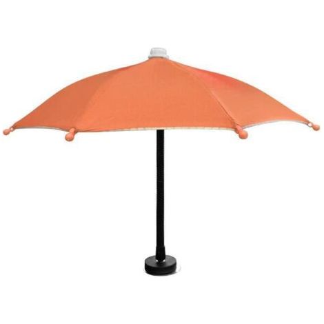 Parapluie magnétique pour téléphone portable, réglable et pliable, idéal pour la plage et l'extérieur (orange) (1/5)
