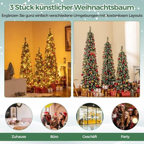 3er set bleistift weihnachtsbaum kunstlich 120150180 cm christbaum fur zuhause buro