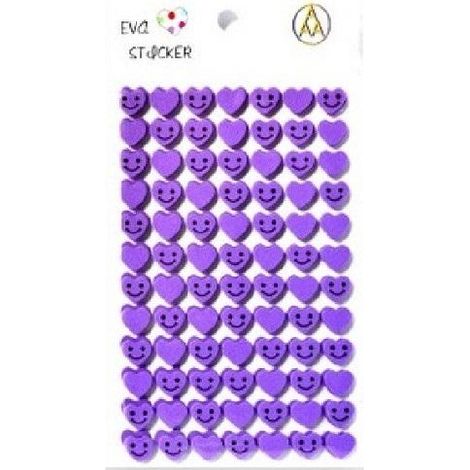 Adesivo con elementi in schiuma viola