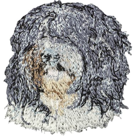 Schapendoes, Pastor Holandés - parche con forma de perro, parche bordado, decoración única para mochila de Art-Dog (1/3)