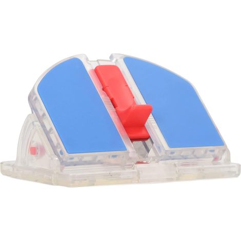 Coupe-papier, coupe-papier réglable à double lame biseautée à 45°, coupe-papier droit portable à 90°, coupe-papier en plastique (13932) (1/3)