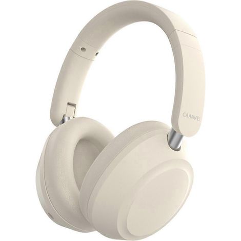 CAANKEI Kabelloser On-Ear-Bluetooth-Kopfhörer mit aktiver Geräuschunterdrückung, Ohrpolstern aus Memory-Schaum, faltbar, Weiß (1/5)