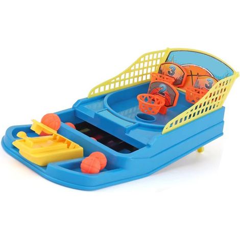 Mini-Basketballständer mit Fingerschnippfunktion für Eltern und Kinder – Tischgerät, blau (1/5)