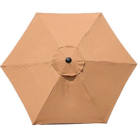 Auvent de rechange pour parasol de terrasse à 6 baleines, auvent de parasol d'extérieur à 6 baleines, housse de rechange pour parasol de jardin, de jardin, de plage-ARCAN (1/3)