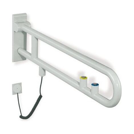Carril soporte abatible versión SERIE 801 pulsador / función empotrar amarillo 900mm blanco puro