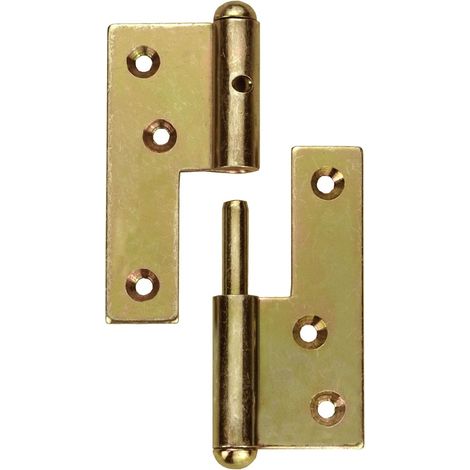 CERNIERE SFILABILI SINISTRA 100 MM. - ZINCATE GIALLO - 1 PZ.