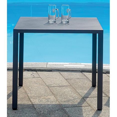 Tavolo in acciaio antracite, autolivellante. 80x80 cm MALIGI HOME MG-DESIREE  Antracite (1/4)