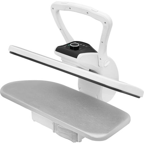 Presse à vapeur 66 cm, machine à repasser, avec planche à repasser, pour la maison, fer à repasser à vapeur blanc pour vêtements, compact (prise européenne) (blanc)