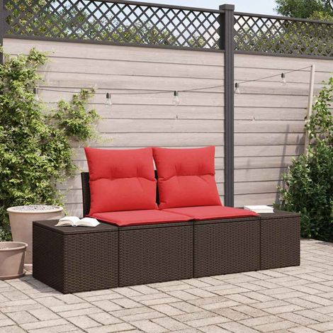 Teenpull – Garten-Sofa mit Kissen 184 x 62 x 69 cm Poly-Rattan (1/5)
