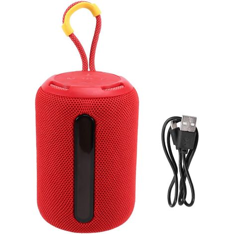 Mini Enceinte Bluetooth sans Fil avec RGB Color LED Light, Intelligent Surround Son, Outdoor Travel Enceinte Rouge (1/5)