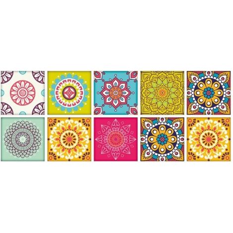 10pcs 15cm x 15cm stickers carrelage mural, 3D imperméable à l'eau adhésif ciment tuiles, dosseret tuiles autocollants pour la cuisine, salle de bains décoration de la maison, Hz - 005 (1/4)