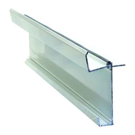 Kit de remate inferior para cubierta de policarbonato, 4 m - Blanco RAL 9010