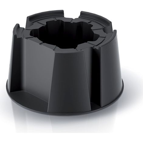 PROSPERPLAST Basecan 2 pour baril de récupération d'eau de pluie 60,8 x 60,8 x 31 cm, noir