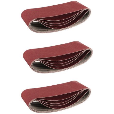Set mit 15 Schleifbändern, 100 mm x 915 mm, Körnung 240, aus Aluminiumoxid - Für Holzbearbeitung, Metallpolitur, Messerschärfer (1/5)
