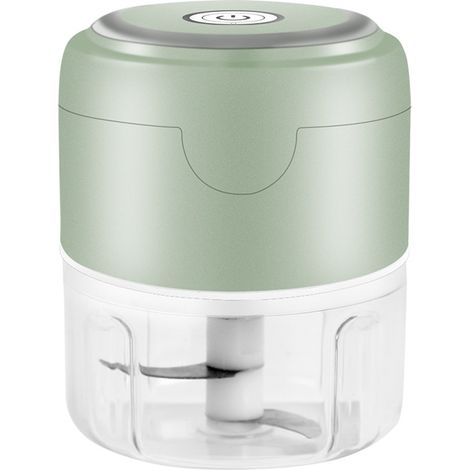 Mini robot culinaire électrique, mini hachoir à ail électrique rechargeable par USB, petit robot culinaire avec cuillère et brosse, idéal pour les oignons, l'ail, les poivrons et les légumes. (1/5)