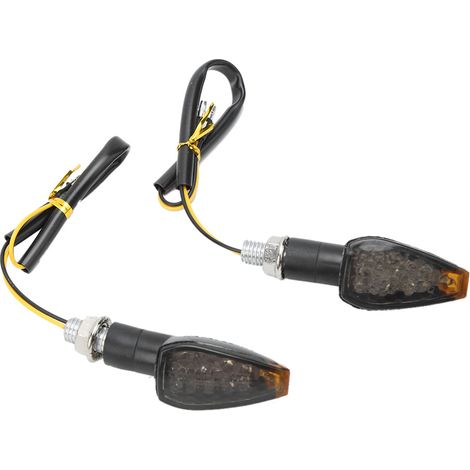 2PCS Feux clignotants moto 14LEDs, indicateurs de virage, lentille fumée, accessoires compatibles Yamaha (1/5)