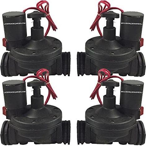 Suinga – Lot de 4 électrovannes d'arrosage 1'' 24V – Régulateur de débit – Pression 0,7 à 10 bars – Débit 0,24 à 9 m3/h – Compatible programmateurs (1/4)