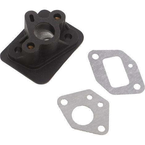 Kit Adaptateur D’Admission pour Petit Moteur en Plastique Noir Joint Inclus, Bride et Plaque, Circulation D’Air Améliorée, pour Moto et Tondeuse à Gazon, Résistant au Carburant (1/5)