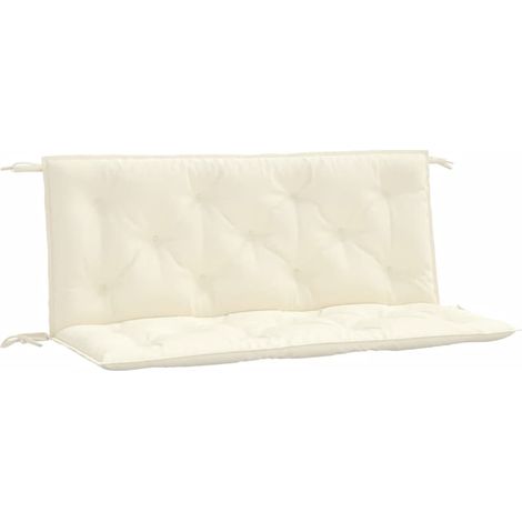 Maison Exclusive - Coussins de banc de jardin lot de 2 blanc crème tissu Oxford