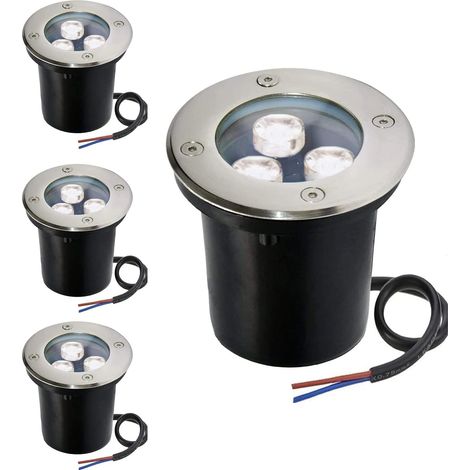 4 focos LED redondos empotrables para exteriores de 3 W, resistentes al agua IP67, para iluminar caminos, patios, jardines, escaleras y garajes - OTROS (1/4)