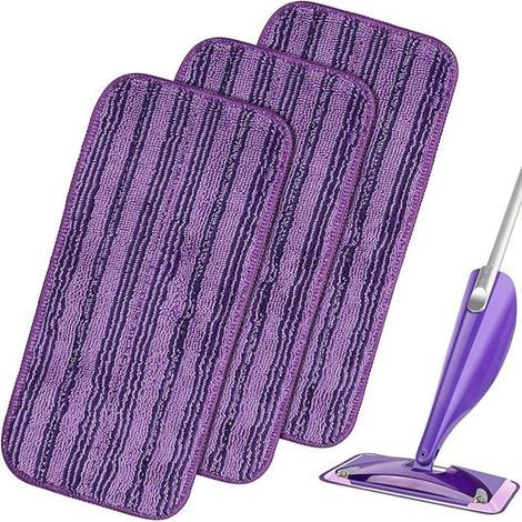 3 wiederverwendbare Wischtücher für Swiffer WetJet Holz-Mikrofasermopps, Ersatztücher für Mopps (1/4)