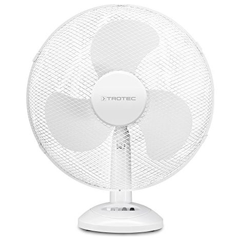 TROTEC TVE 14 Ventilateur de table 40 cm, 50W, oscillation automatique à 90° désactivable, Ventilateur à 3 vitesses, ultra-silencieux