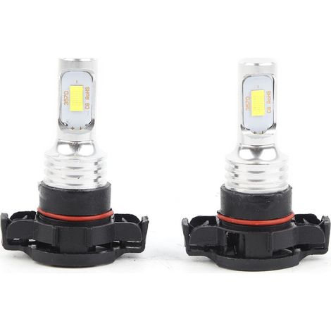 2 pièces Ampoules de phare antibrouillard LED, 80 W, 6000 K, 1600 lm/ampoule, tension universelle DC12V-24V, angle 360° (1/5)