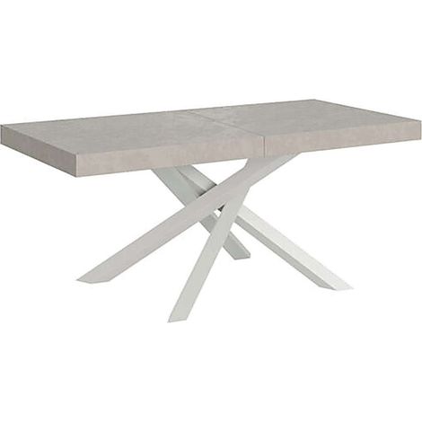 Tavolo allungabile 200/460x90 cm Volantis cashmere gambe bianche