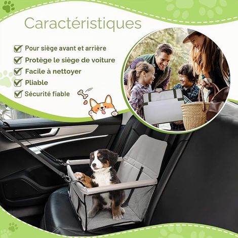 Folding Car Seat Dog Bed, Grey (1/2)