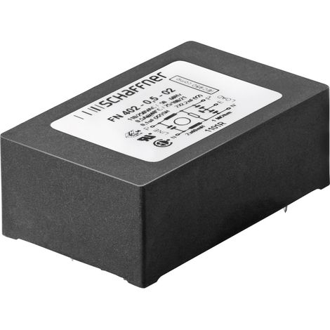 Schaffner FN 402-0.5-02 FN 402-0.5-02 Entstörfilter  250 V/AC 0.5 A 40 mH (L x B x H) 45 x 28 x 16.5