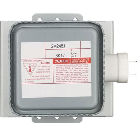 Tubo magnetrón metálico para horno microondas, pieza (1/2)