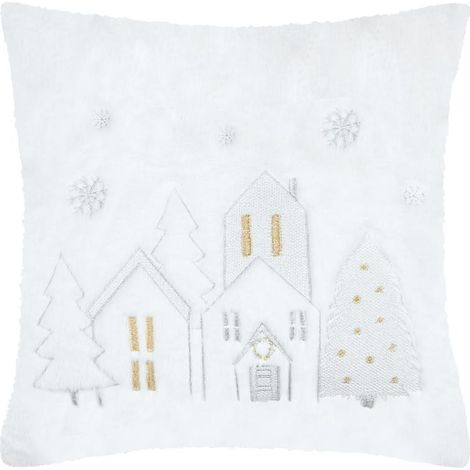 Flauschiges Weihnachtskissen HOHOHO, 45 x 45 cm (1/2)