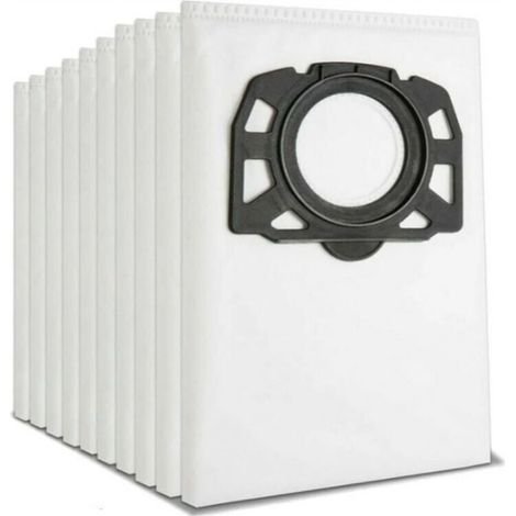 Confezione da 10 sacchetti filtro per aspirapolvere Krcher 2.863-006.0 KFI 487, compatibili con gli aspirapolvere multifunzione Krcher WD4 WD5 WD6 WD5P WD6P MV4 MV5 MV6. (1/5)