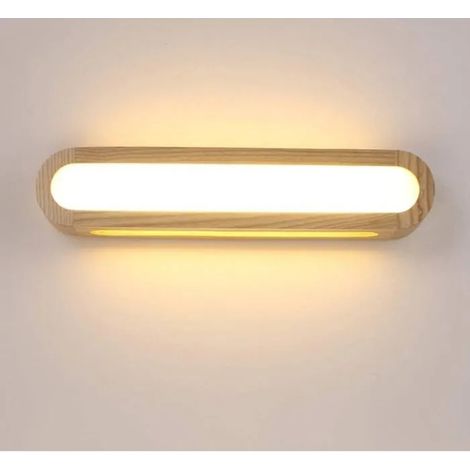 Applique Murale LED Interieur, Lampe Murale Bois Dimmable LED Mur Lumière pour Salon Chambre Escaliers Couloir Salle de bain YYV (1/4)