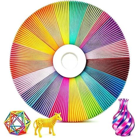 Filament PLA 1.75mm, 20 Couleurs Recharge Stylo 3D PLA 5m Chacun avec Modèles, Filament Imprimante 3D pour Enfants et Adultes (1/5)