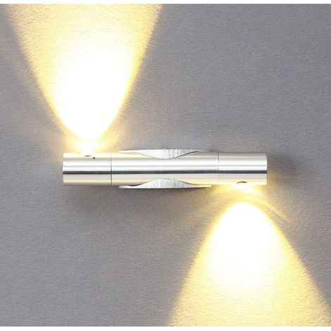 Applique Murale LED 6W Lumiaire Intérieur Design Double Rotation 360 en Aluminium Eclairage Lampe Original pour Décoration de Chambre Salon Bureau Couloir Salle de Bain - Blanc Chaud-Fei Yu (1/5)