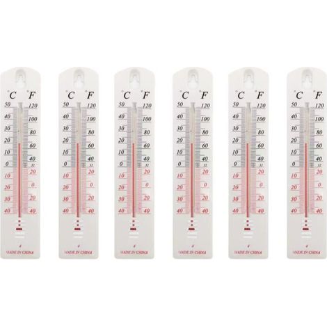 KLVGTIFS PULot de 6 thermomètres muraux pour intérieur ou extérieur (1/5)